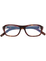 Cutler & Gross tortoiseshell rectangular-frame glasses - Marron - thumbnail