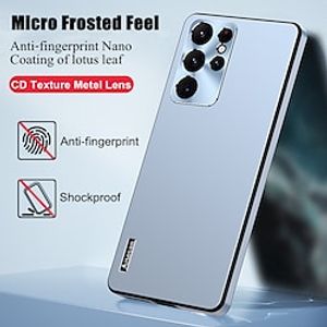 telefoon hoesje Voor Samsung Galaxy S23 S22 S21 Plus ultra Achterkant Mat Volledig lichaamsbeschermend Stofbestendig Effen Kleur TPU PC Metaal Lightinthebox