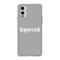 Topvent Grijs Wit: OnePlus 9 Transparant Hoesje