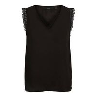 VERO MODA top VMPOEL van gerecycled polyester zwart - thumbnail