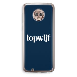 Topwijf Navy: Motorola Moto G6 Transparant Hoesje