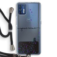 Sterren: Motorola Moto G9 Plus Transparant Hoesje met koord - thumbnail