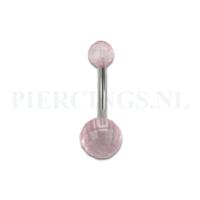 Navelpiercing acryl disco roze Navelpiercing acryl disco roze
