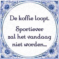 Paperdreams Tegel delfts blauw - de koffie loopt