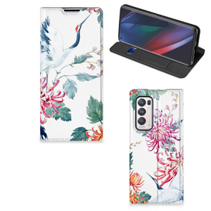 OPPO Find X3 Neo Hoesje maken Bird Flowers