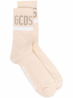 GCDS chaussettes nervurées à logo en intarsia - Tons neutres - thumbnail