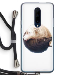 Yin Yang Wolves: OnePlus 7 Pro Transparant Hoesje met koord