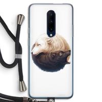Yin Yang Wolves: OnePlus 7 Pro Transparant Hoesje met koord