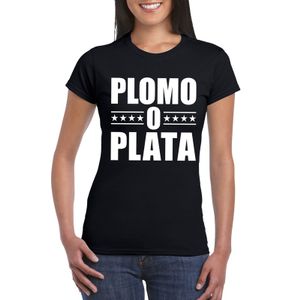 Zwart plomo o plata shirt voor dames