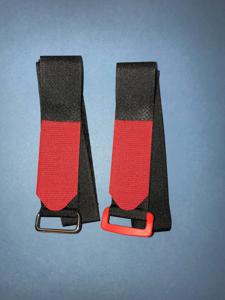 FASTECH® F101-25-300M Klittenband Met riem Haak- en lusdeel (l x b) 300 mm x 25 mm Zwart, Rood 5 stuk(s)