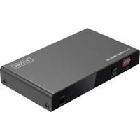 Digitus DS-55339 1 + 2 poorten HDMI-splitter Met metalen behuizing, LED-weergave, Met status-LEDs, Voor intern gebruik 7680 x 4320 Pixel Zwart