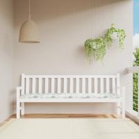 VidaXL Tuinbankkussen bladpatroon 200x50x7 cm stof