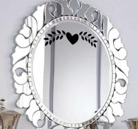 Hart ornament spiegel sticker