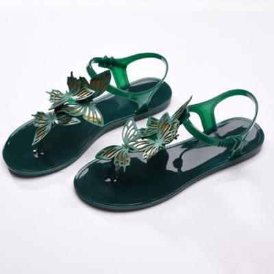 Peep toe Jelly Butterfly Flip Flops zomer schoenmaat: 38 (groen)