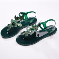 Peep toe Jelly Butterfly Flip Flops zomer schoenmaat: 38 (groen)