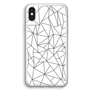 Geometrische lijnen zwart: iPhone XS Transparant Hoesje