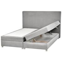 Beliani-MINISTER-Boxspringbed-Lichtgrijs -180 x 200 cm-Polyester