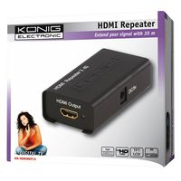 König KN-HDMIREP15 audio/video extender AV-repeater Zwart - thumbnail