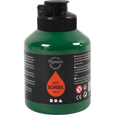 Creativ Company Acryl verf, semi-glanzend, semi-transparant, donkergroen, 500 ml/ 1 fles