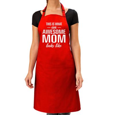 Cadeau Keuken / kook schort - rood - this is what an awesome mom looks like - dames - Moederdag Cadeau Keuken / kook schort - rood - this is what an awesome mom looks like - dames - Moederdag