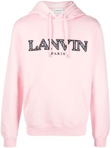 Lanvin hoodie en coton à logo brodé - Rose
