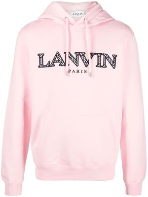 Lanvin hoodie en coton à logo brodé - Rose