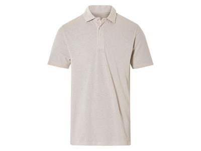 LIVERGY Heren poloshirt (Beige, S)
