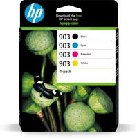 HP 903 Inktcartridge 4-pack Origineel Zwart, cyaan, magenta, geel 6ZC73AE Inkt