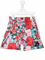 MSGM Kids short à fleurs - Rouge