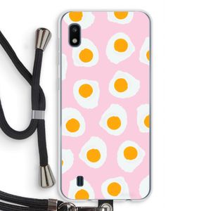 Dancing eggs: Samsung Galaxy A10 Transparant Hoesje met koord