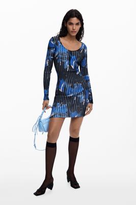 Plissé midijurk - BLACK - XL