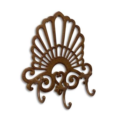 A SET OF CAST IRON COAT HOOKS