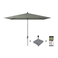 Platinum Riva stokparasol 2.5x2.5 - Olive met voet en hoes