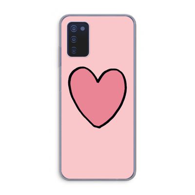 Hartje: Samsung Galaxy A03s Transparant Hoesje