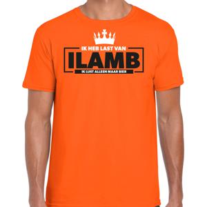 Koningsdag verkleed T-shirt voor heren - ik lust alleen maar bier - oranje - feestkleding