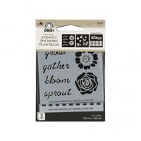 FolkArt • stencil tuin 3stuks
