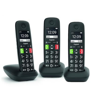 Gigaset E290 trio Huistelefoon Zwart