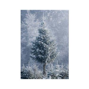 Schilderij op Paneel Kerstboom in de Winter White PVC 30x40 Een Ophangplaat