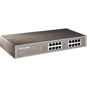 TP-Link TL-SG1016D Unmanaged Gigabit Ethernet (10/100/1000) Zwart