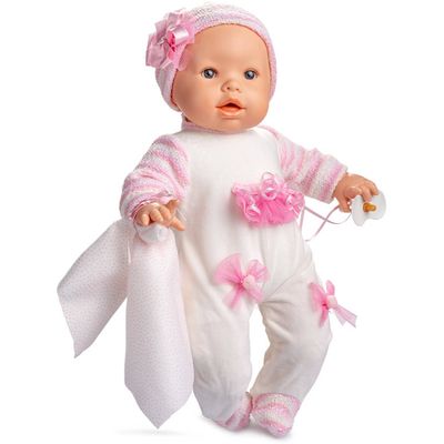 Berjuan Babypop Llorón Meisjes Vinyl/textiel 50 Cm Wit Berjuan Babypop Llorón Meisjes Vinyl/textiel 50 Cm Wit