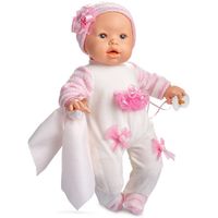 Berjuan Babypop Llorón Meisjes Vinyl/textiel 50 Cm Wit - thumbnail