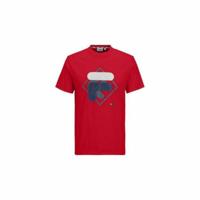 Heren-T-Shirt met Korte Mouwen Fila FAM0447 30002 Rood - Maat: L
