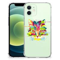 iPhone 12 Mini Stevig | Bumper Hoesje | Cat Color