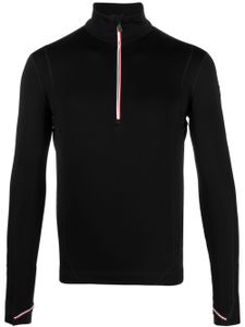 Moncler Grenoble sweat rayé à détail de zip - Noir