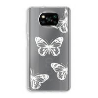 White butterfly: Xiaomi Poco X3 NFC Transparant Hoesje