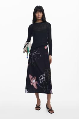 2-in-1 jurk met strepen - BLACK - S
