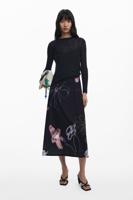 2-in-1 jurk met strepen - BLACK - XL