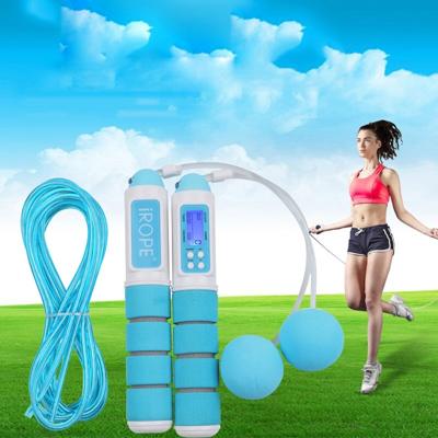 iROPE Professional elektronische Timer en teller Rope Skipping met 4-knop LCD Display(Baby Blue)