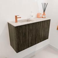 Toiletmeubel Mondiaz Joya Dlux | 70 cm | Meubelkleur Shadow | Faye wastafel Nata Wasbak Links | 1 kraangat