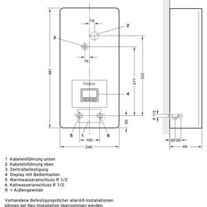 Vaillant VED E 21/8 VED E 21/8 Doorstroomboiler A (A+ - F) 21 kW